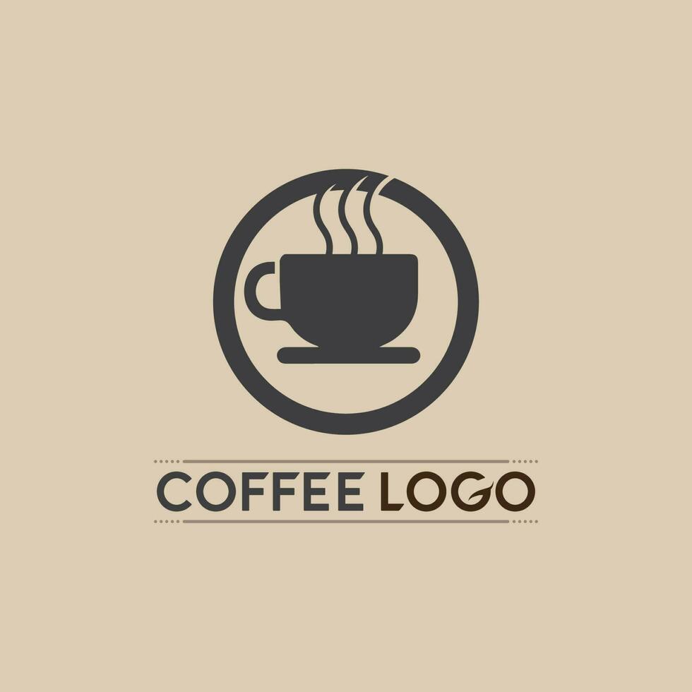 plantilla de logotipo de taza de café vector