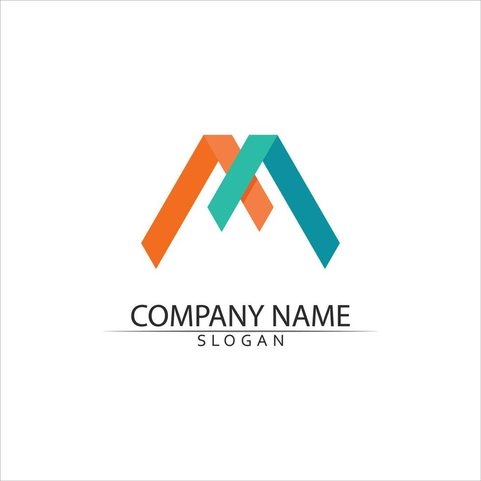 M Letter Logo Template vector