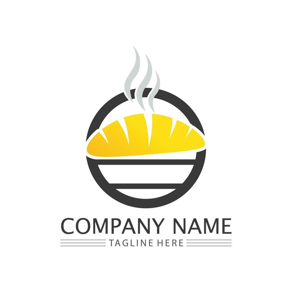 Cakes and Bakery icon logo design food vector bread vector, and symbol and icon food