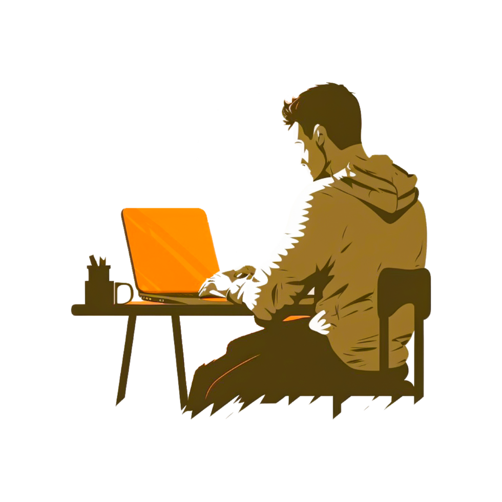 Freelancer png , working from home png generative ai