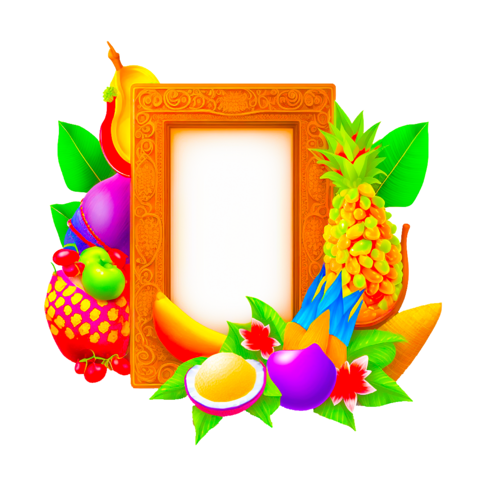 Nature Inspired Frame Design  PNG generative ai