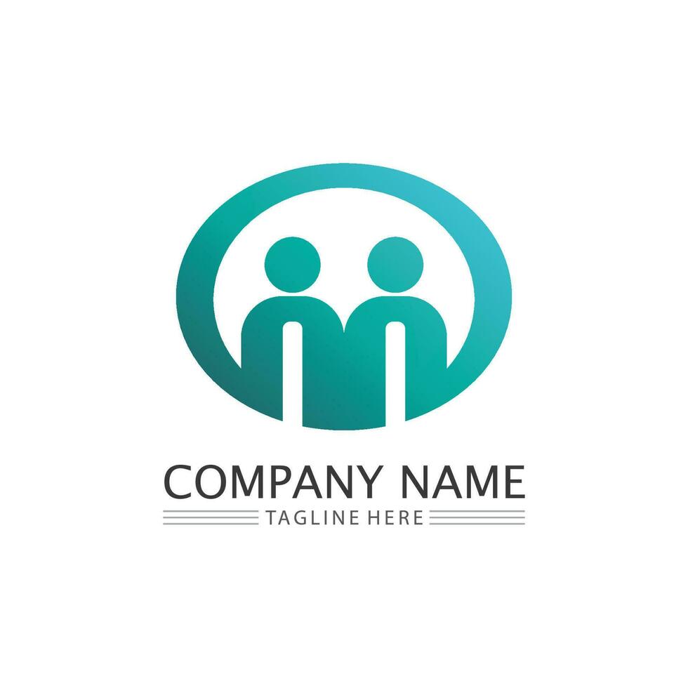 People logo, Team, Succes people work, Group and Community, Group Company and Business logo vector and design Care, Family icon Succes logo