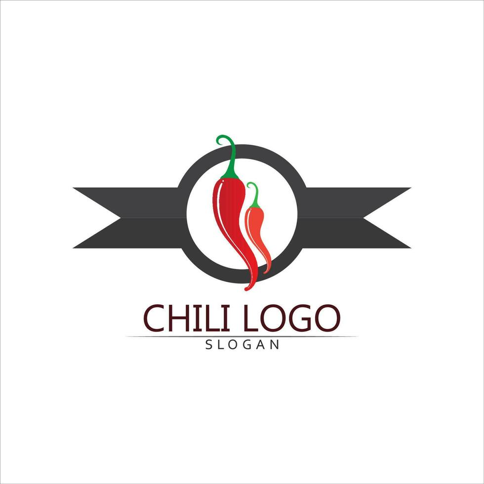 Red hot natural chili icon vector Illustration