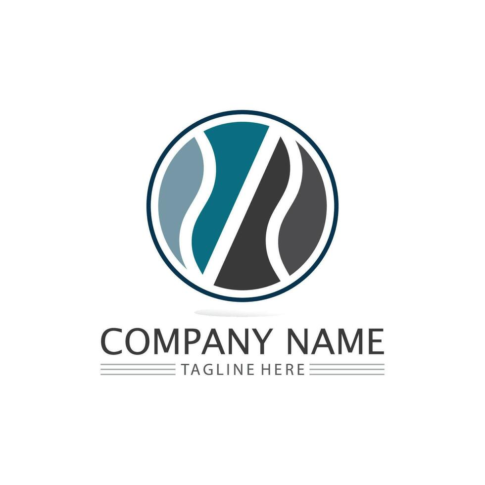 O logo Business Technology circle logo and symbols Vector Design Graphic