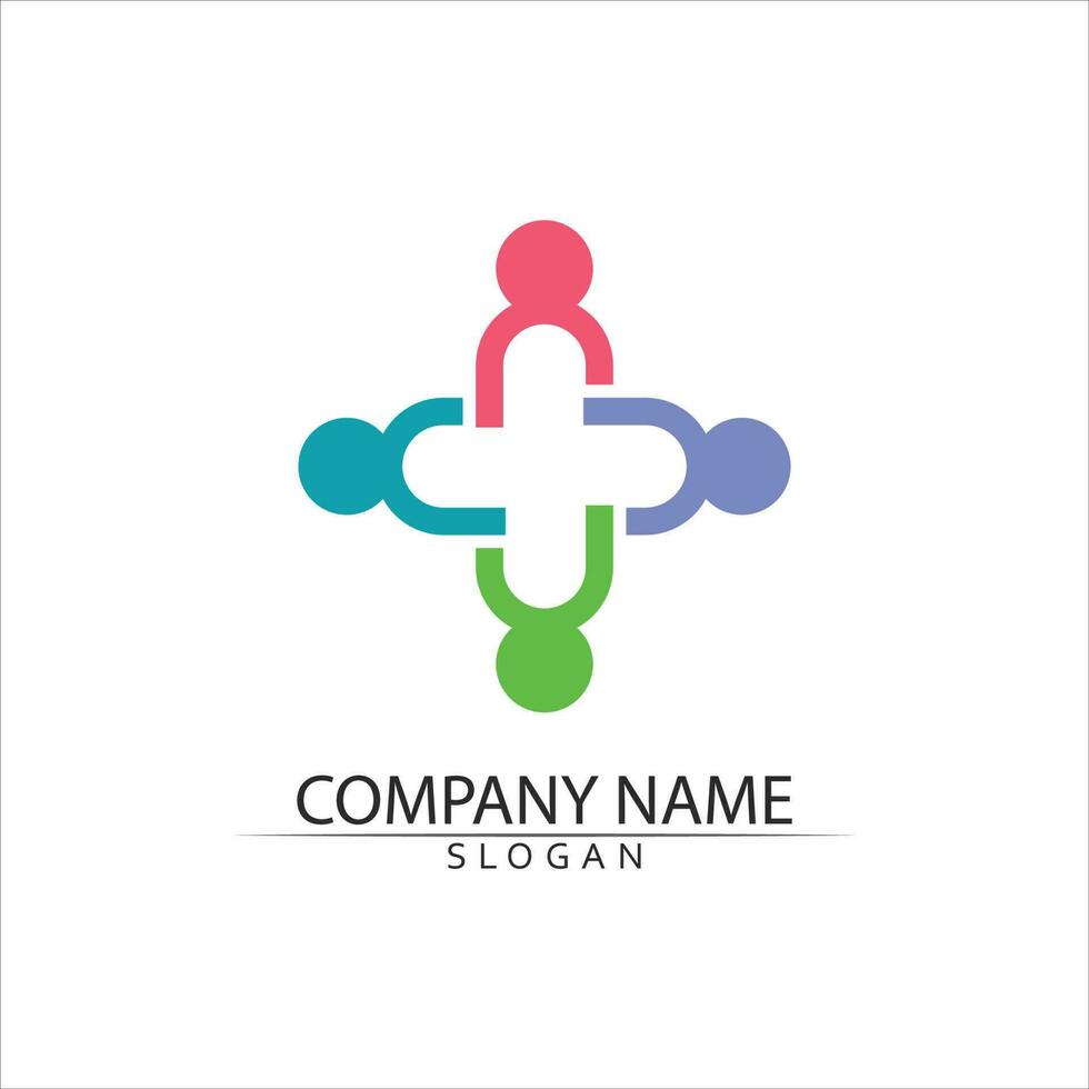 Community, network and social icon vector