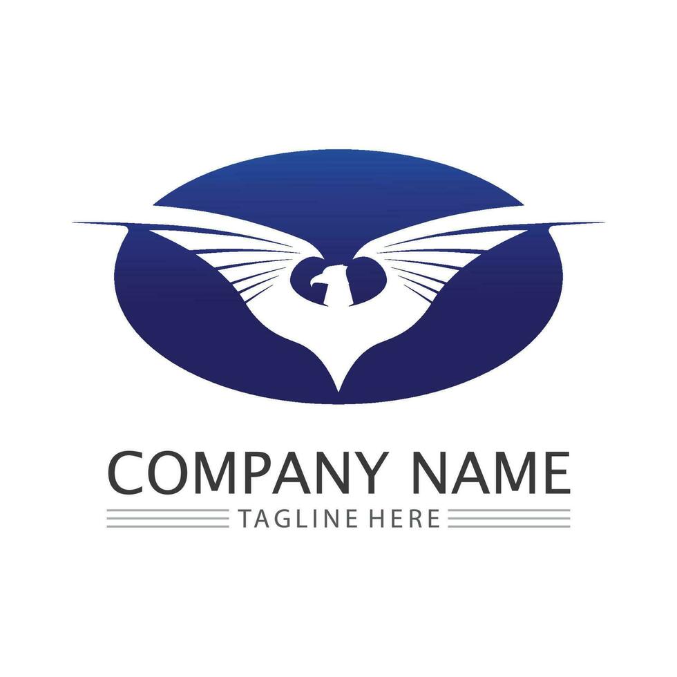 Falcon Eagle Bird Logo Template Vector Icon