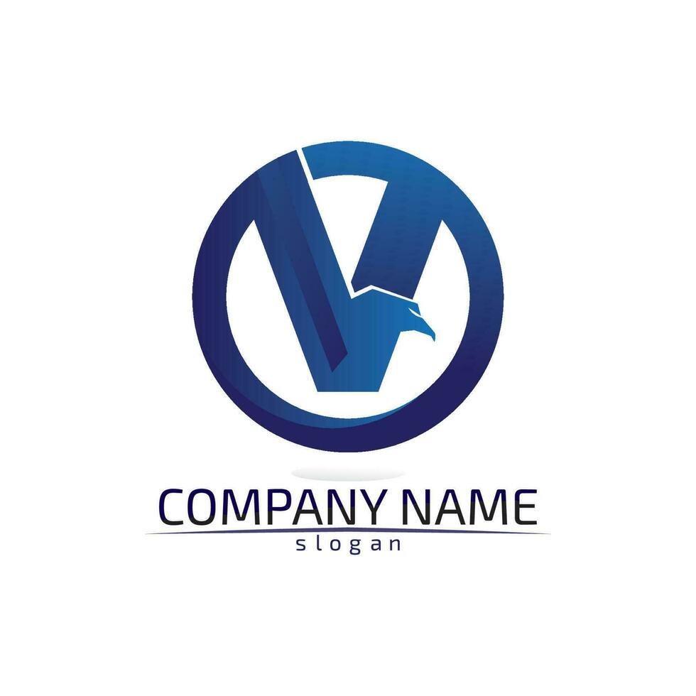 V letters business logo and symbols template vector