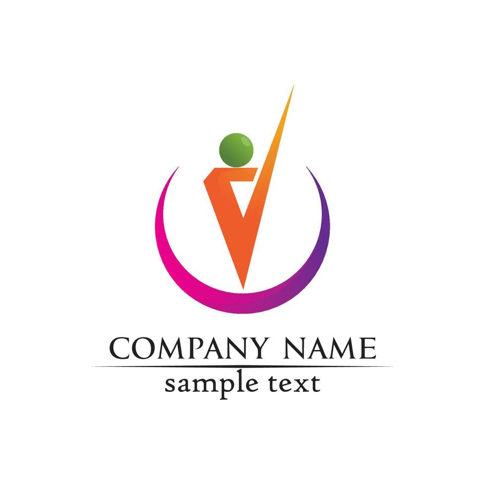 V letters business logo and symbols template vector