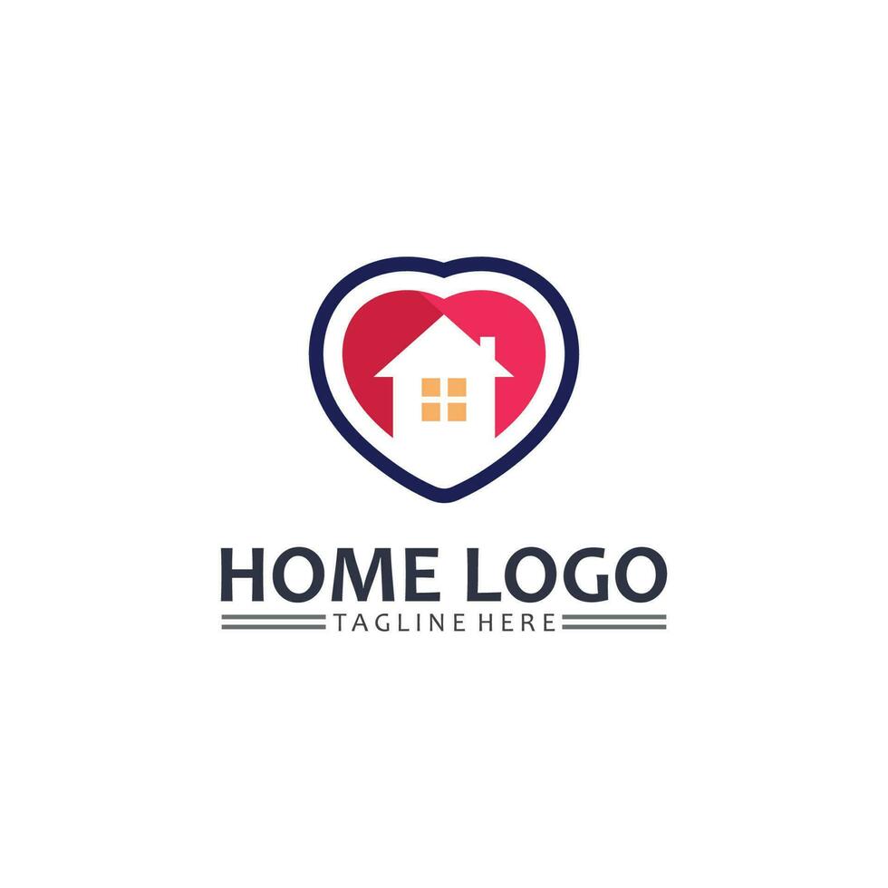 Real estate and home buildings vector logo icons template