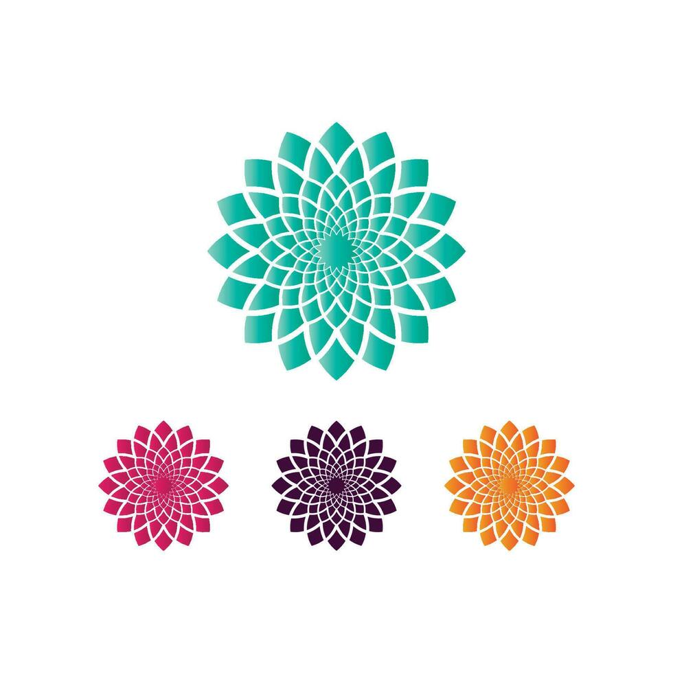 Vector  Lotus Flower Sign for Wellness, Spa and Yoga. Vector Illustration