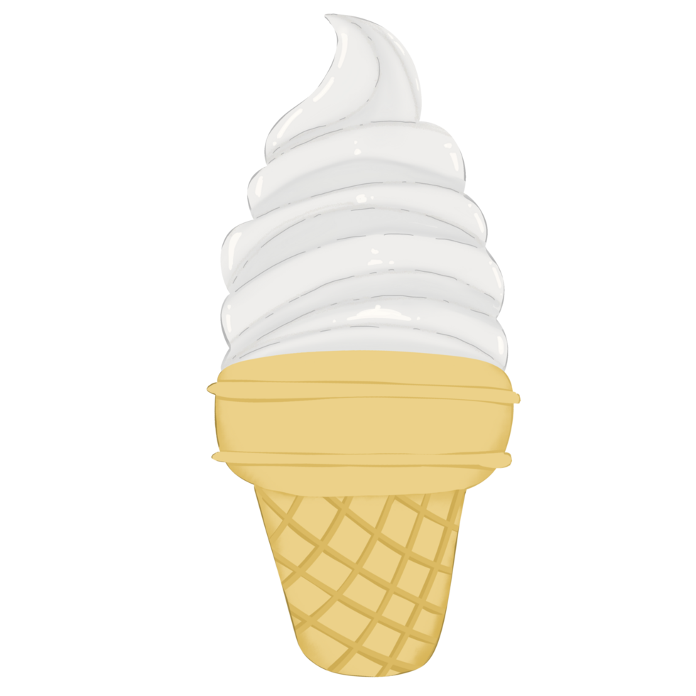 Vanilla ice cream cone png