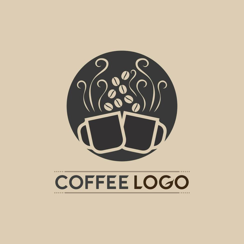 plantilla de logotipo de taza de café vector