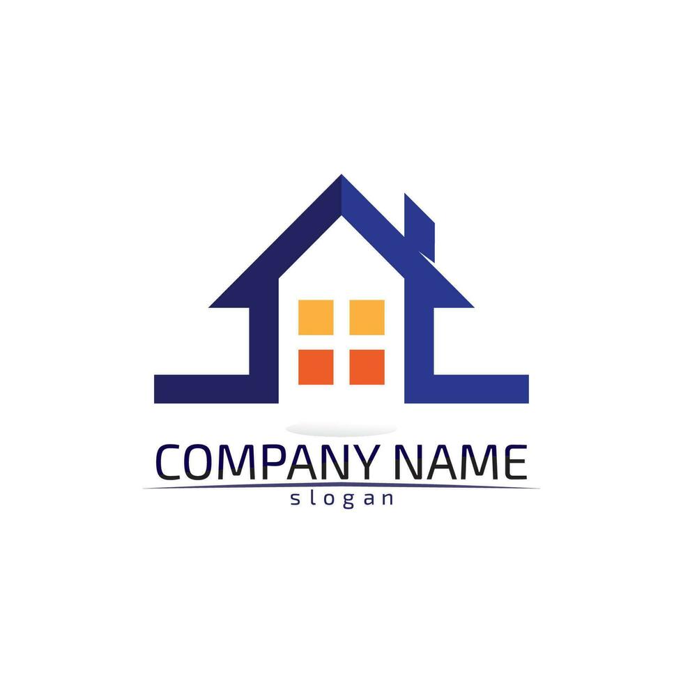 Real estate and home buildings logo icons template vector