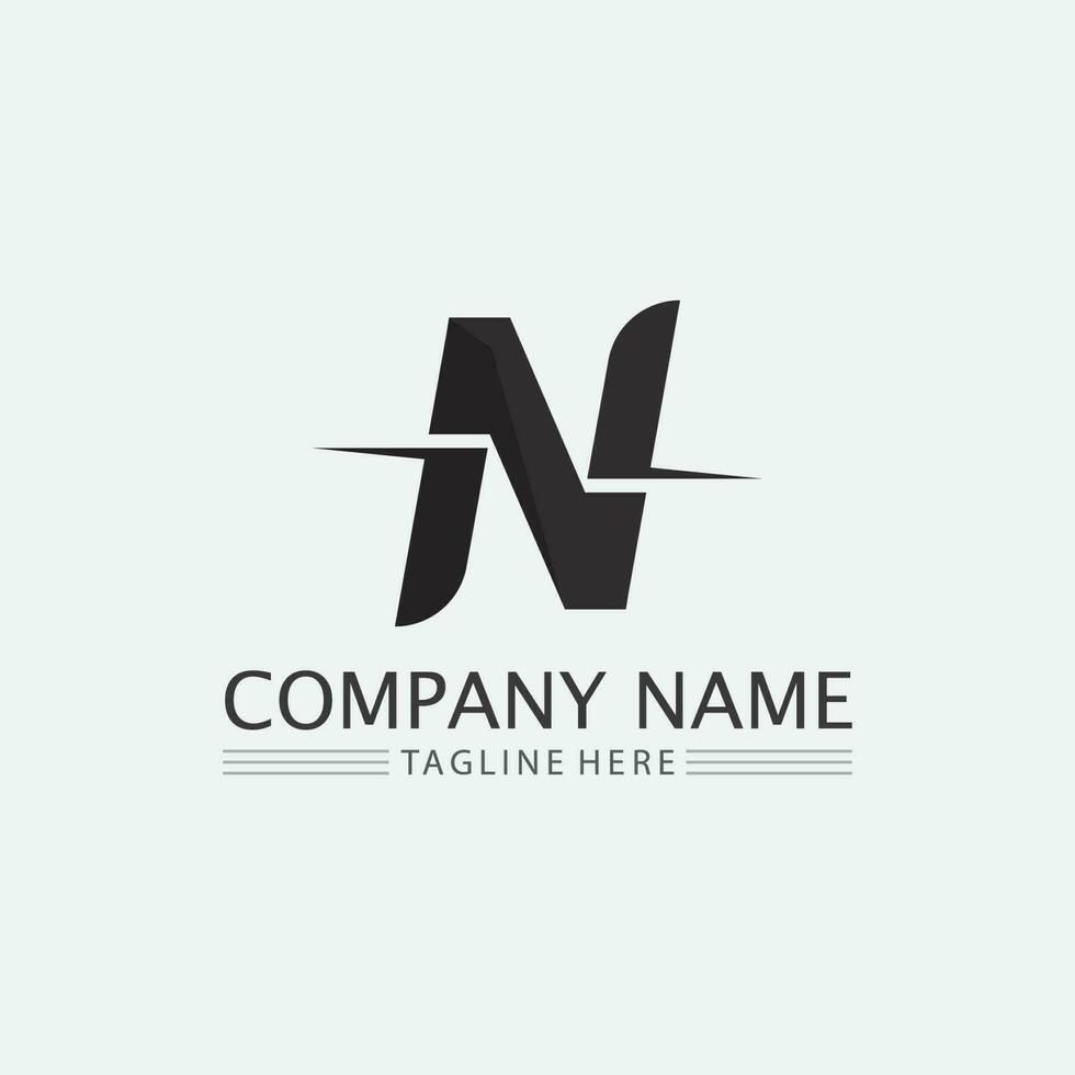 N Letter Logo Template vector