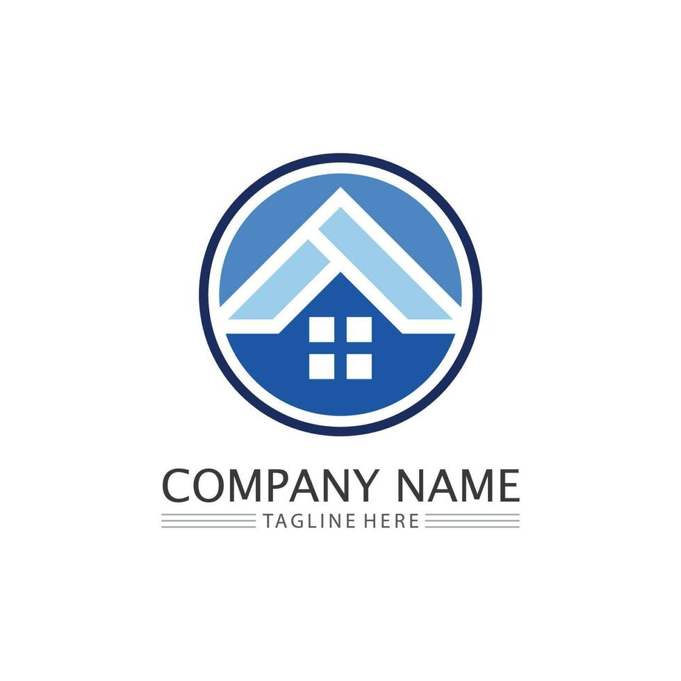 Real estate and home buildings vector logo icons template