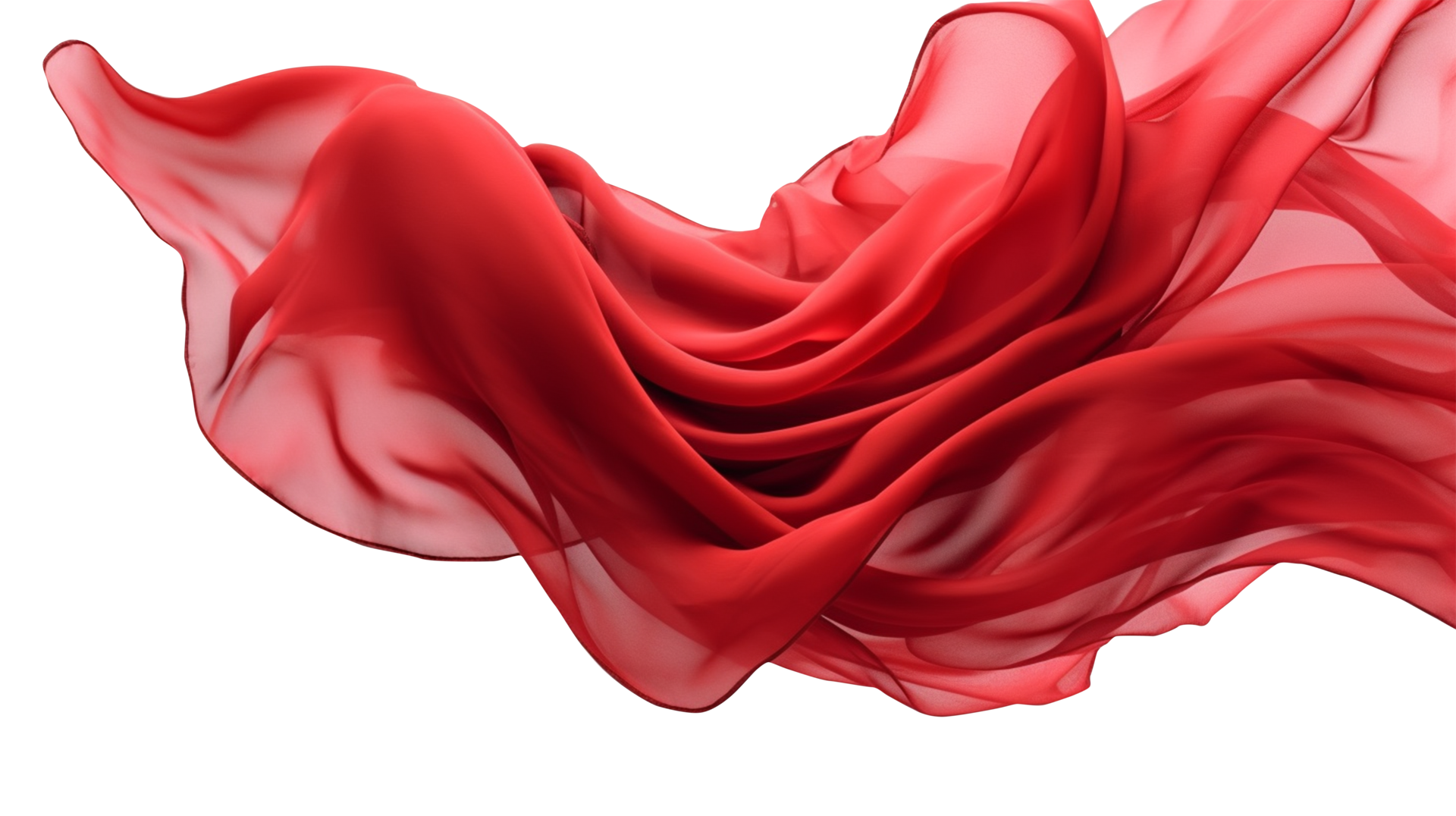 Red flying fabric, 3d wave cloth 24732947 PNG
