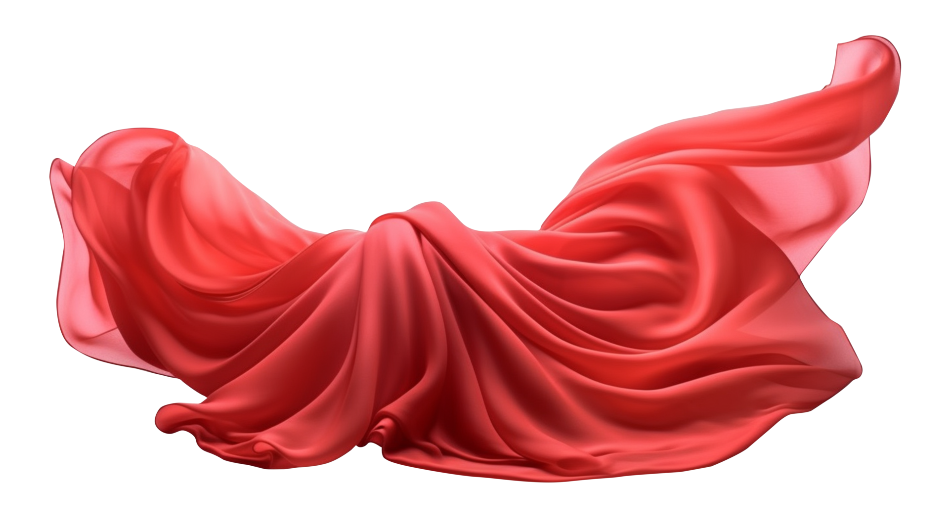 Red flying fabric, 3d wave cloth 24732970 PNG