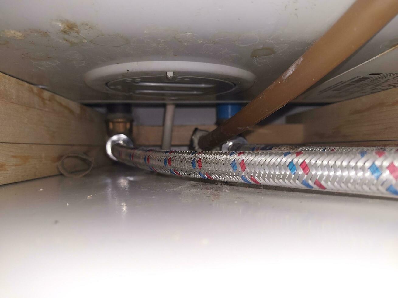 Connecting a boiler for hot water heating photo