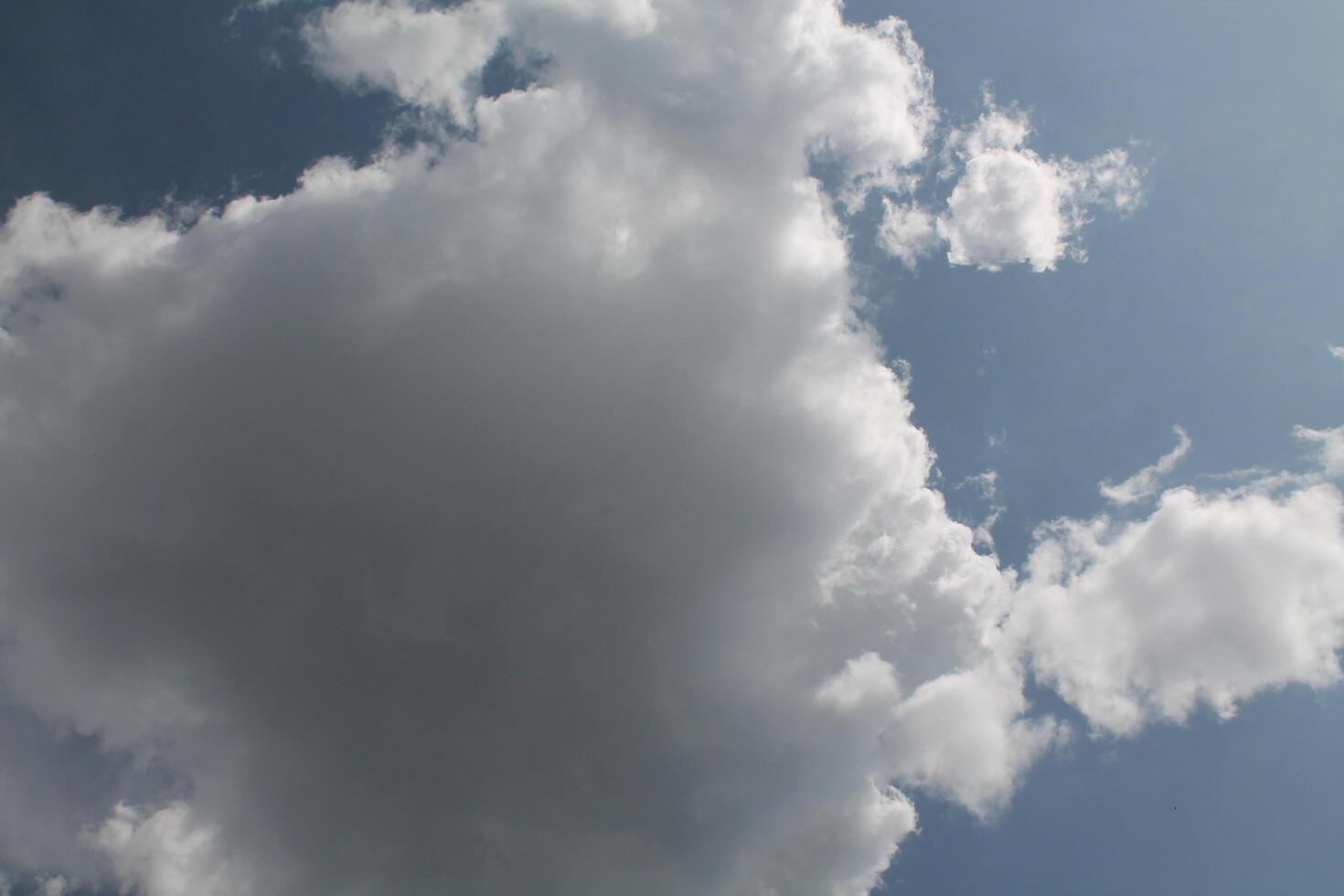 Thunderstorm texture clouds before rain on the sky photo