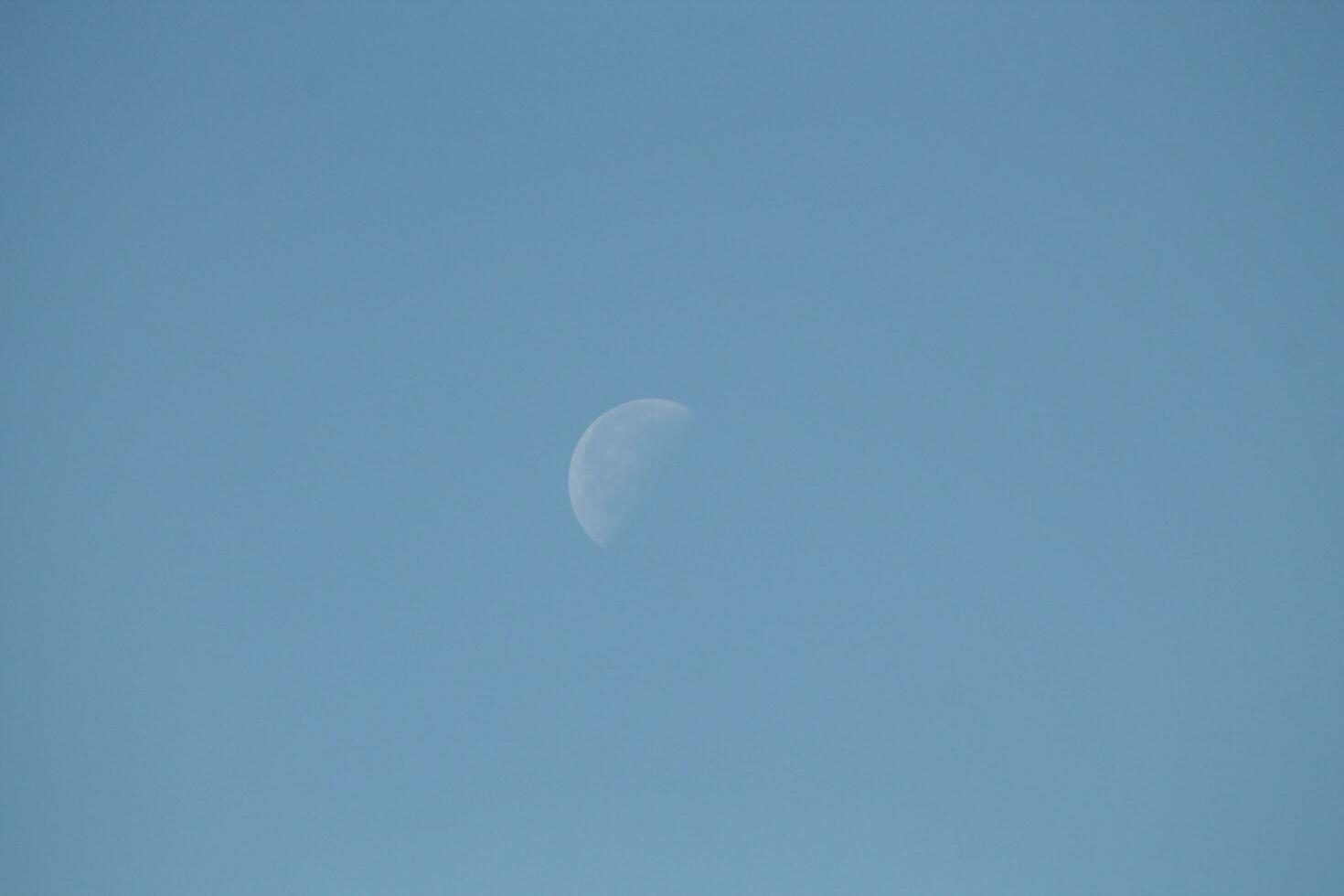 Moon in the sky in the morning photo