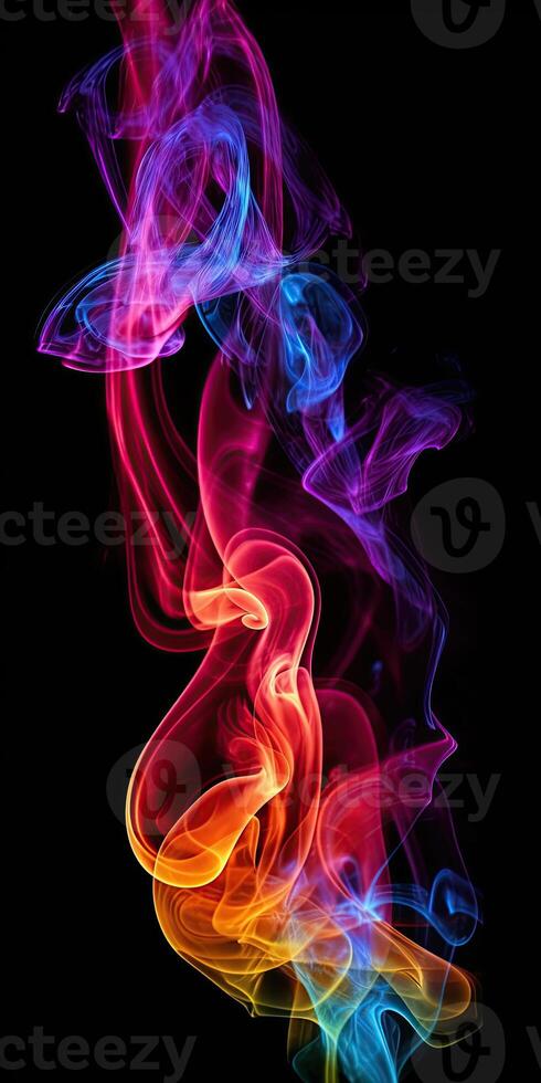 Coloured smoke phone wallpaper photo