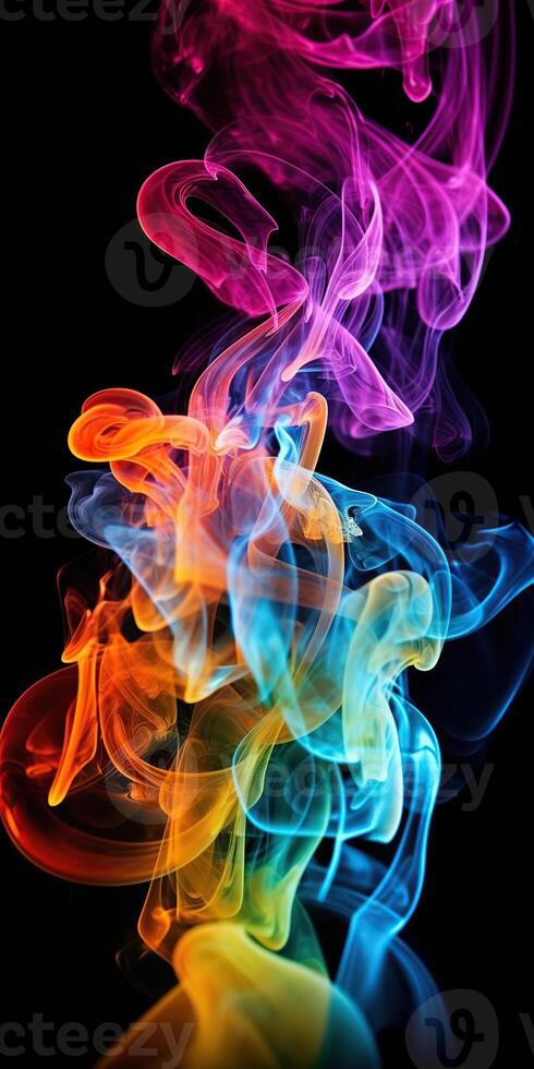 Coloured smoke phone wallpaper photo