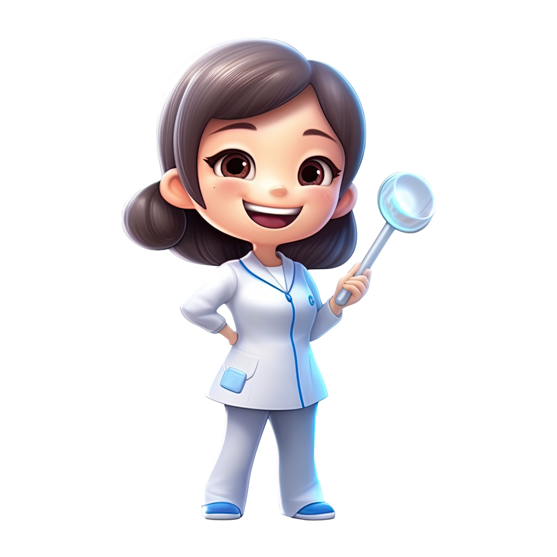 3D cute Cartoon dentist character on transparent background. 24733375 PNG
