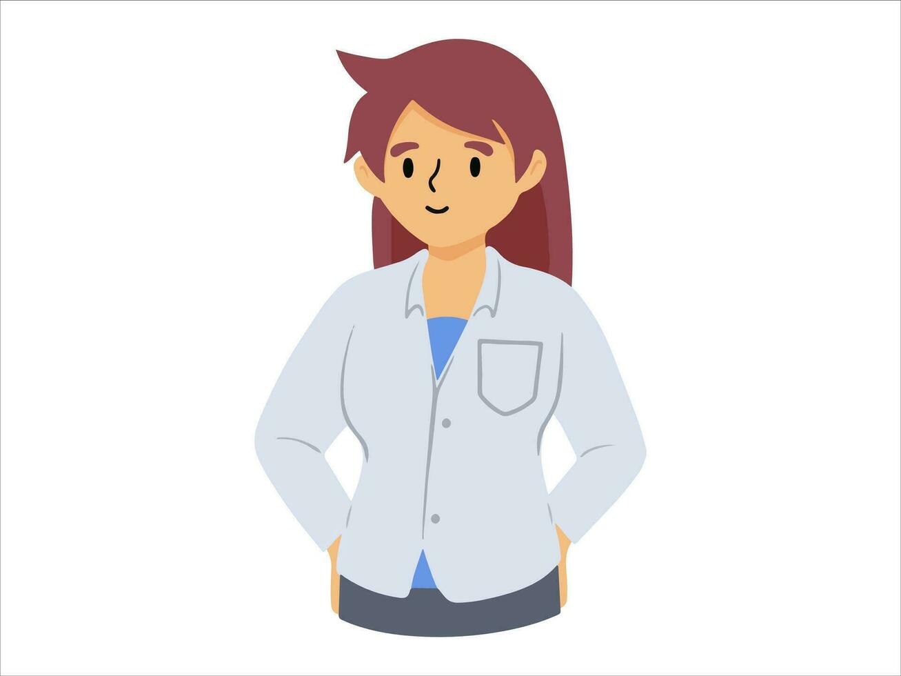 Presentation character Lecturer wearing uniform vector
