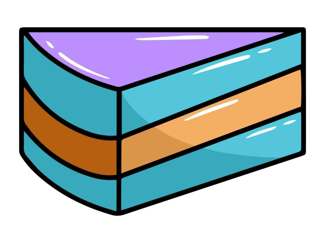 Hand drawn Dessert Cake Illustration vector