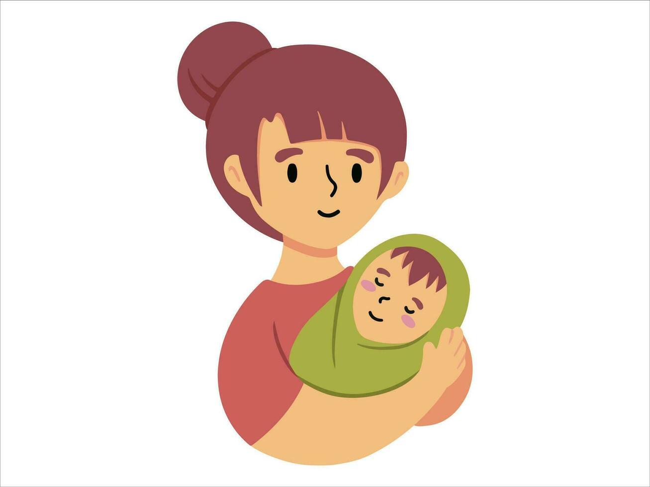 Hand drawn Mother day illustration vector