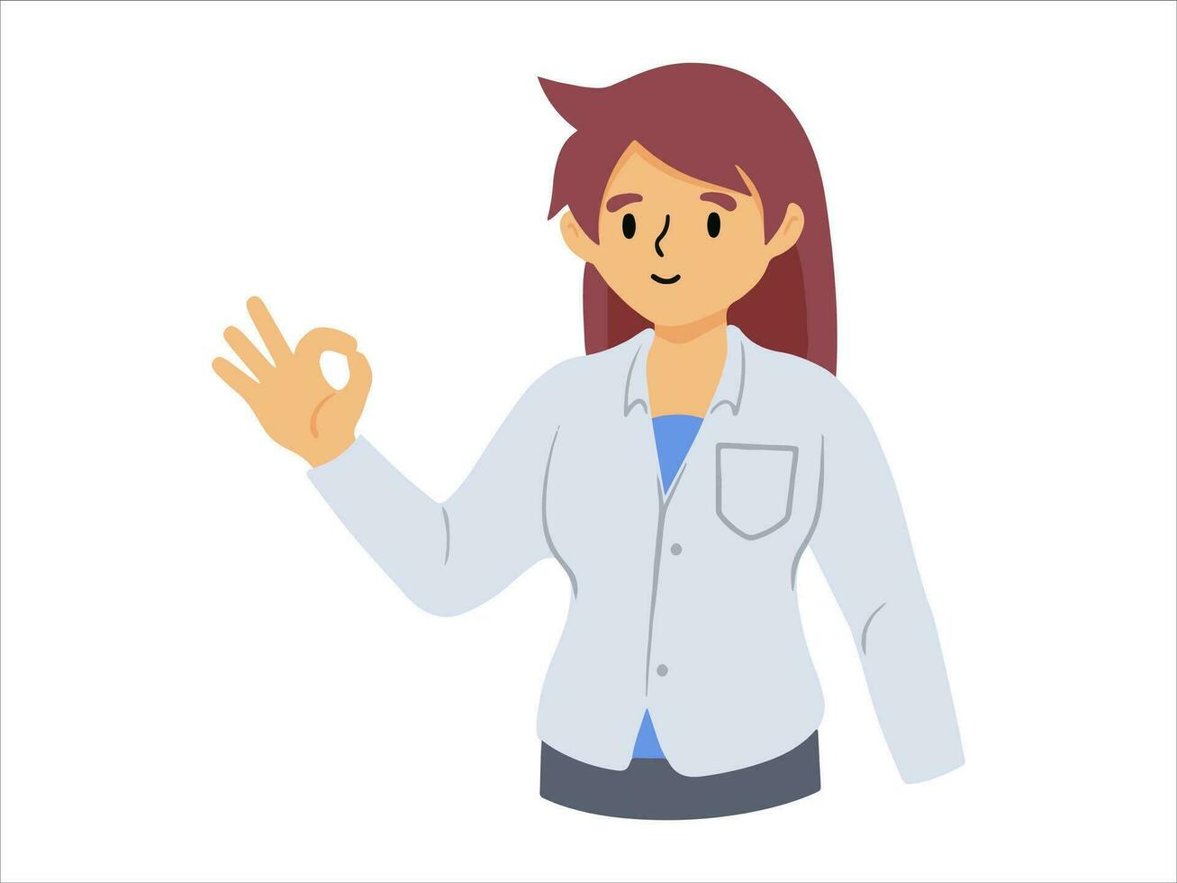 Lecturer character wearing uniform Illustration vector