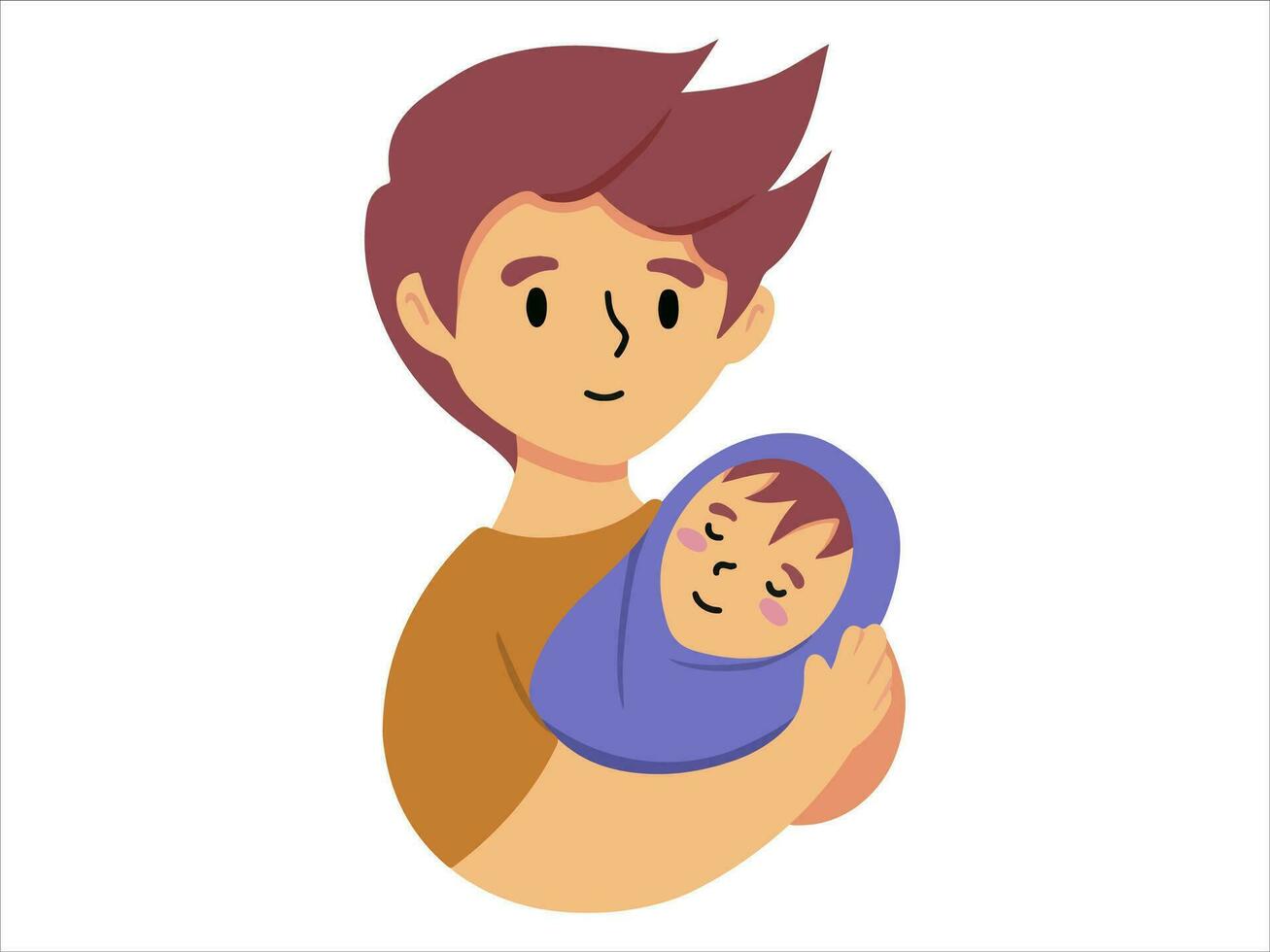 madre participación bebé o avatar icono ilustración vector