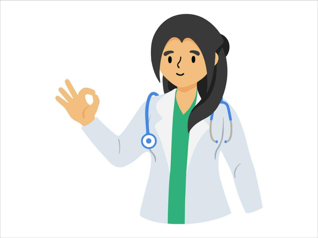 Doctor character wearing uniform Illustration vector