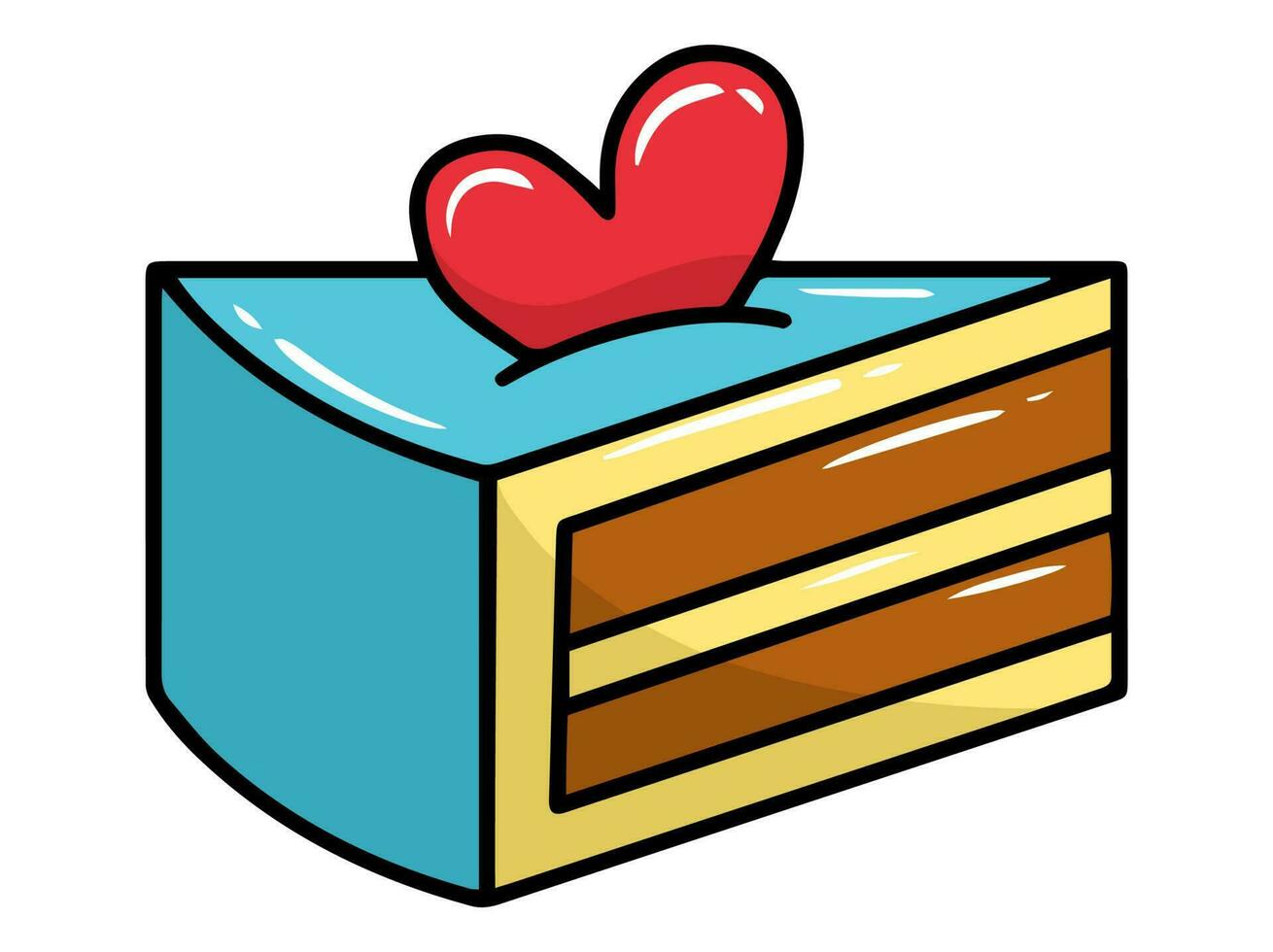 Hand drawn Delicious Cake Illustration vector