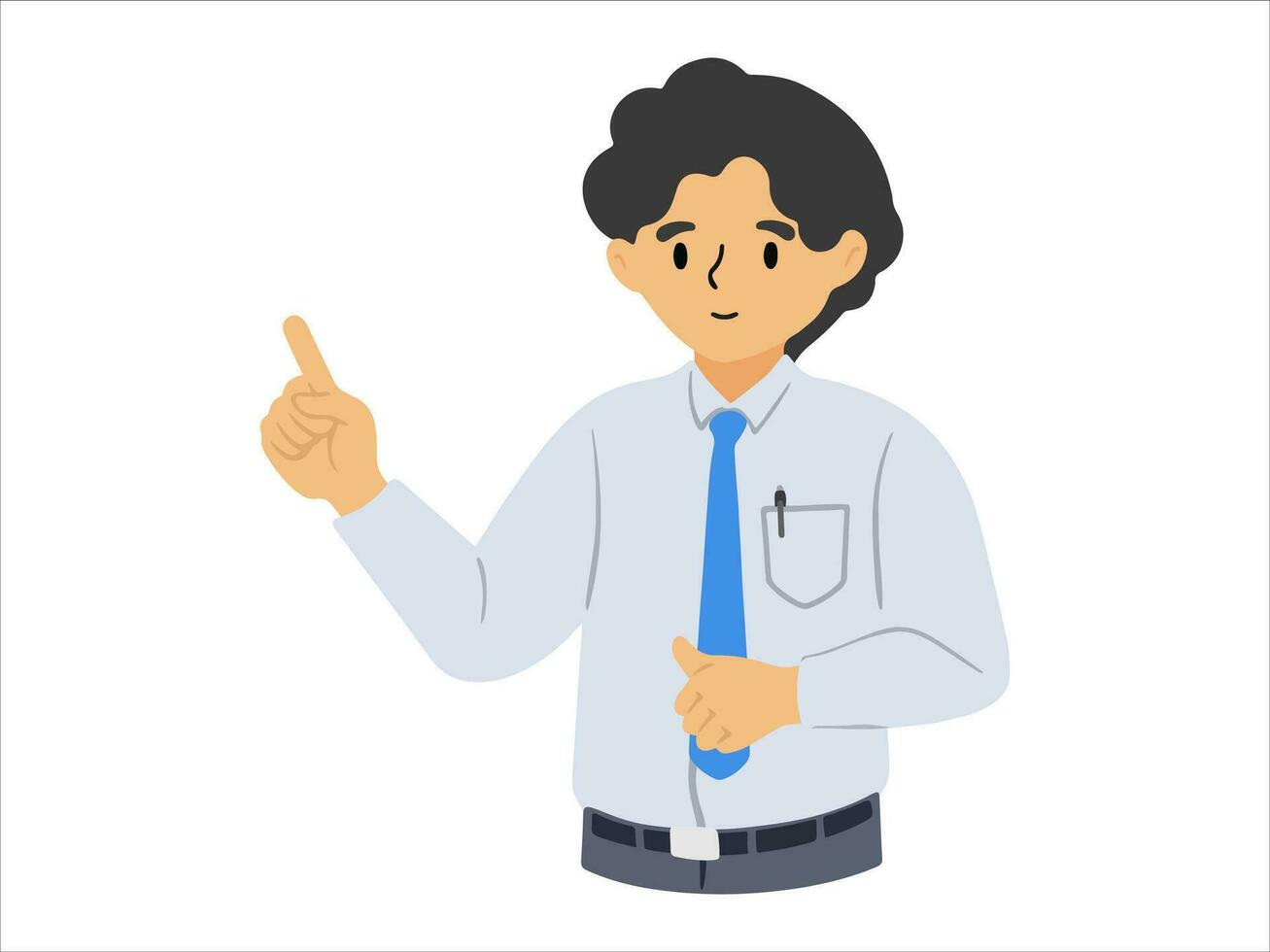 People Lecturer character wearing uniform vector