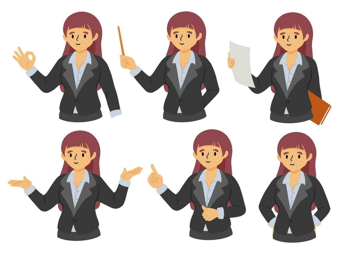 People Businessman character wearing uniform vector