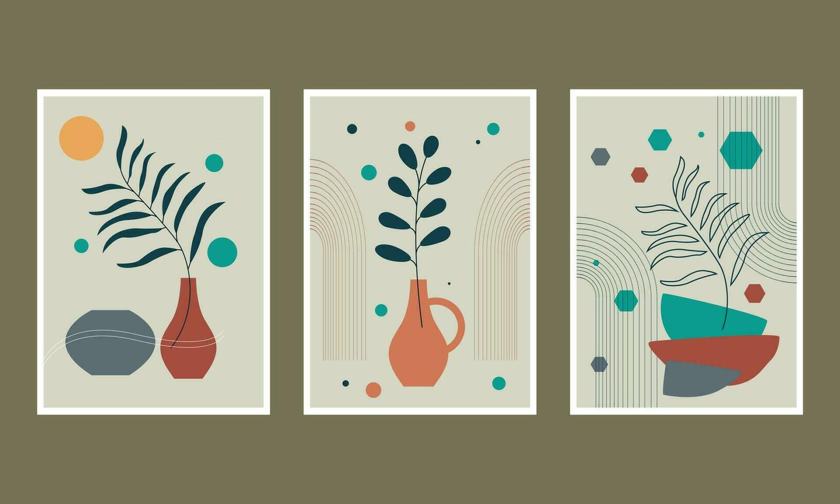 Flat Design Boho Wall Art vector