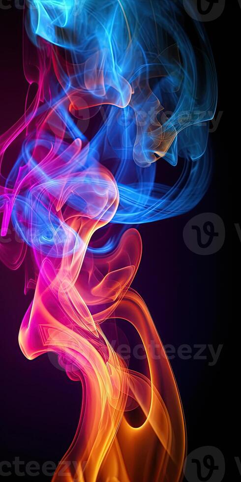 Coloured smoke phone wallpaper photo