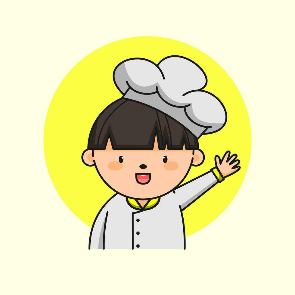 cute chef cartoon design vector