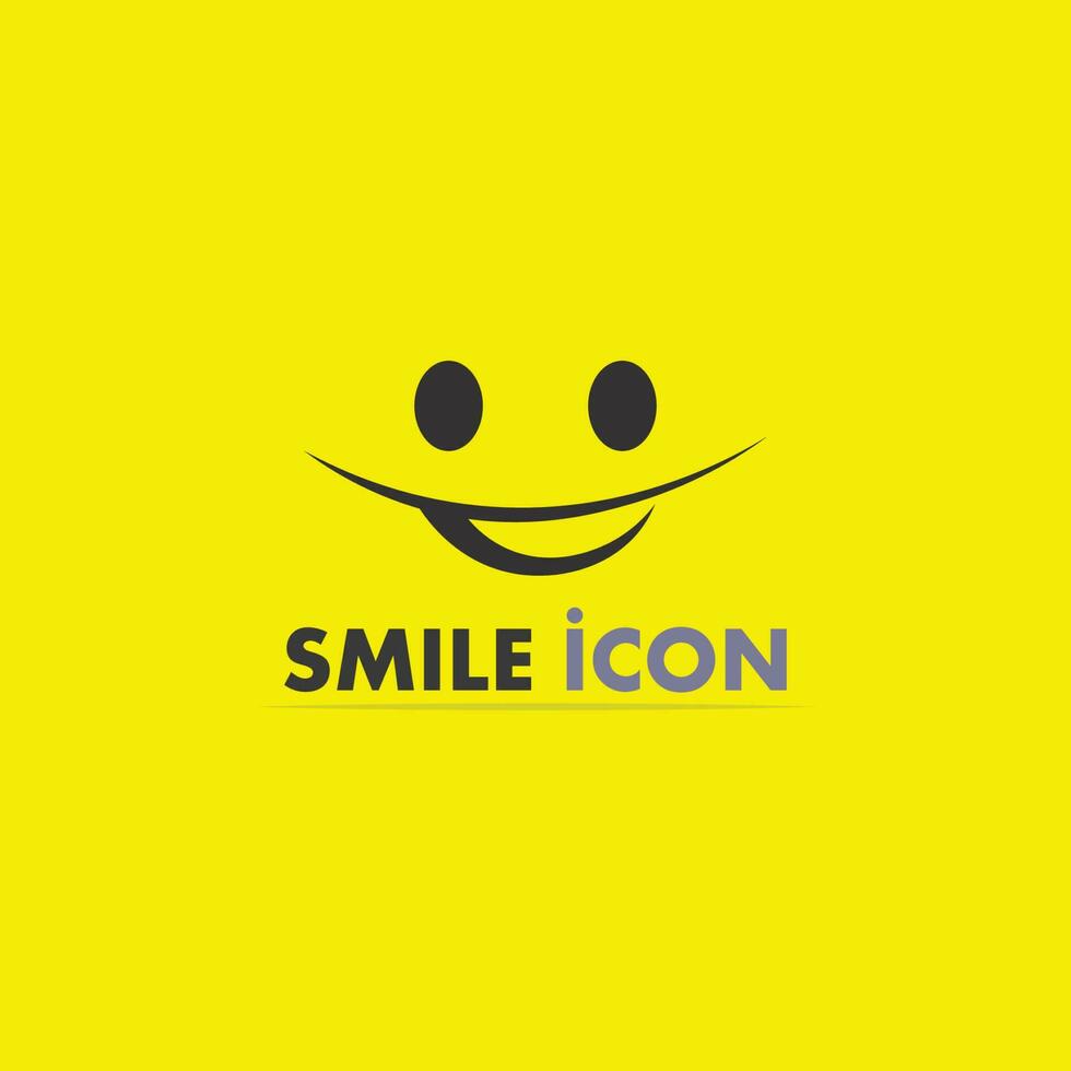 icono de sonrisa, sonrisa, diseño de logotipo vectorial, emoticonos felices, diseño divertido y felicidad de emoji vectorial vector