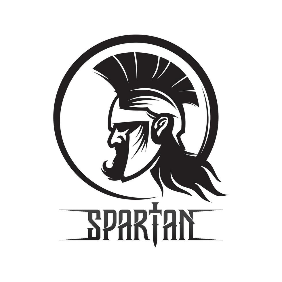 vector de diseño de icono de logotipo de casco espartano y gladiador