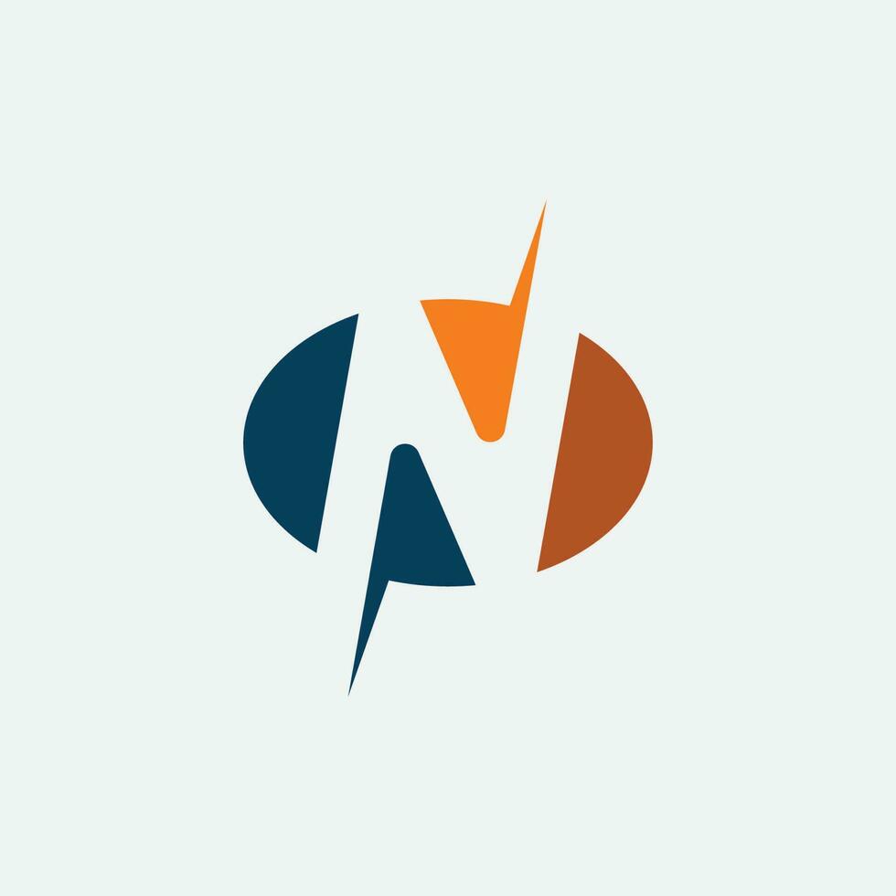 N Letter Logo Template vector