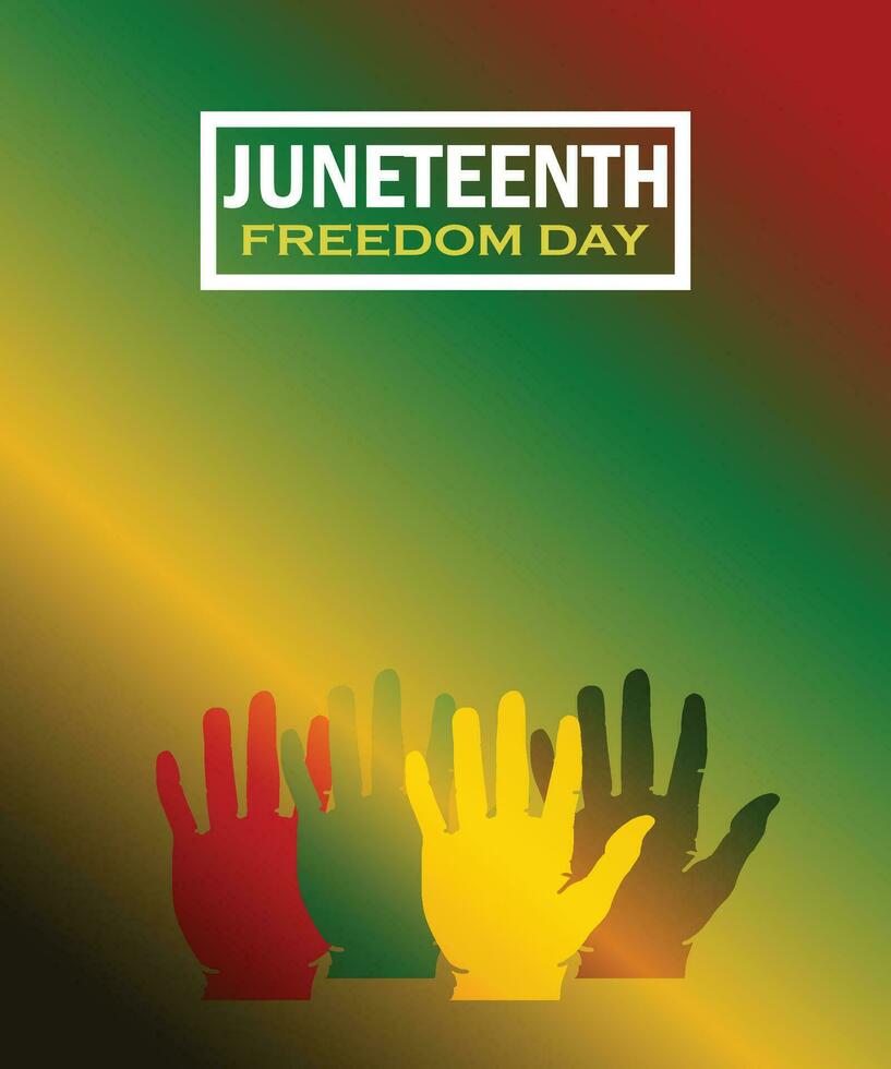 juneteenth celebration vertical poster template vector