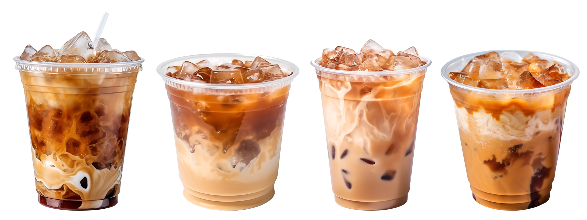 Cold Brewed Iced Latte Coffee On Plastic Cup Side View Generative Ai  Technology, Ice, Coffee, Latte PNG Transparent Image and Clipart for Free  Download