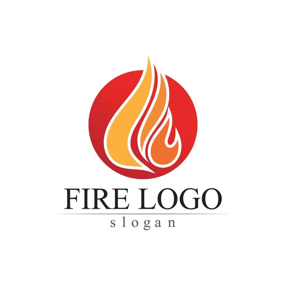 Fire flame nature logo and symbols icons template vector