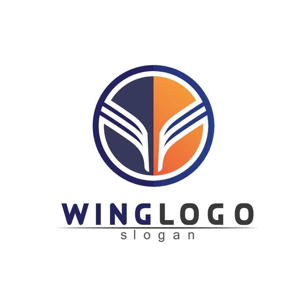 Falcon Wings Logo Template vector icon logo design app