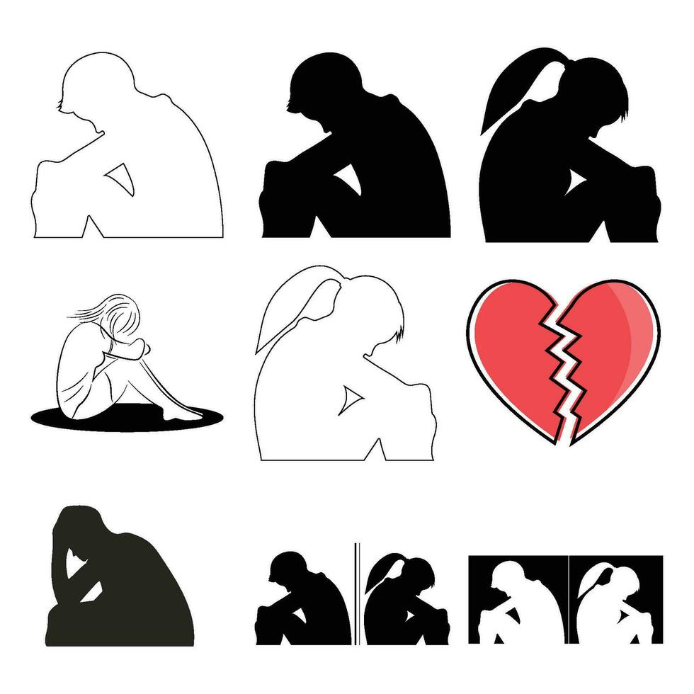 depression icon vector illustration