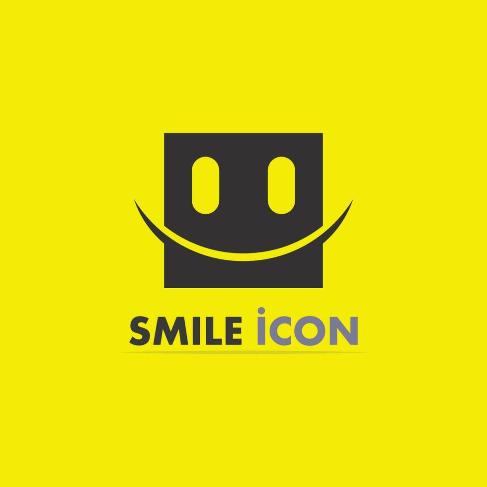 icono de sonrisa, sonrisa, diseño de logotipo vectorial, emoticonos felices, diseño divertido y felicidad de emoji vectorial vector