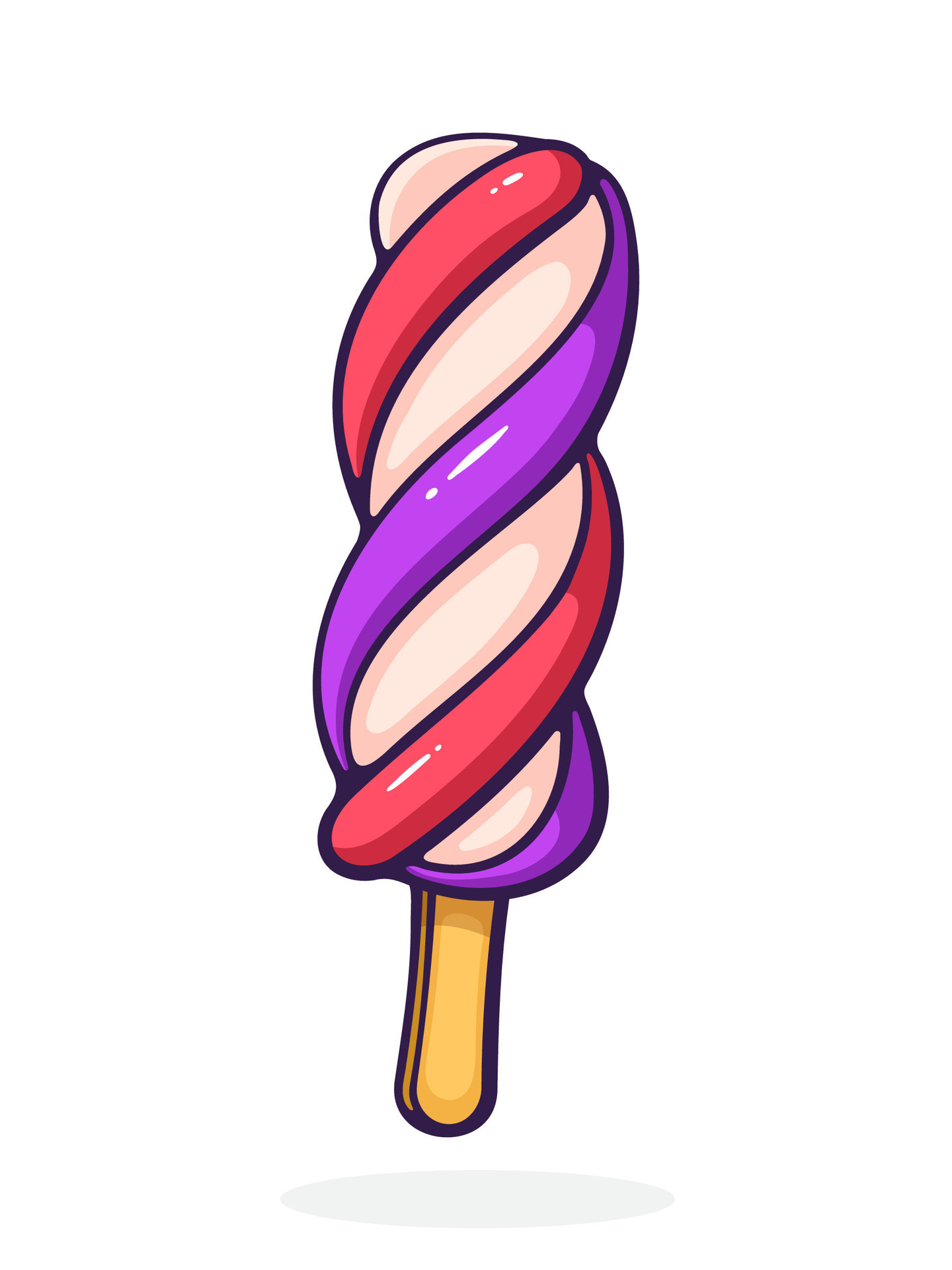 Cartoon illustration of spiral ice lolly 24734357 Vector Art at Vecteezy