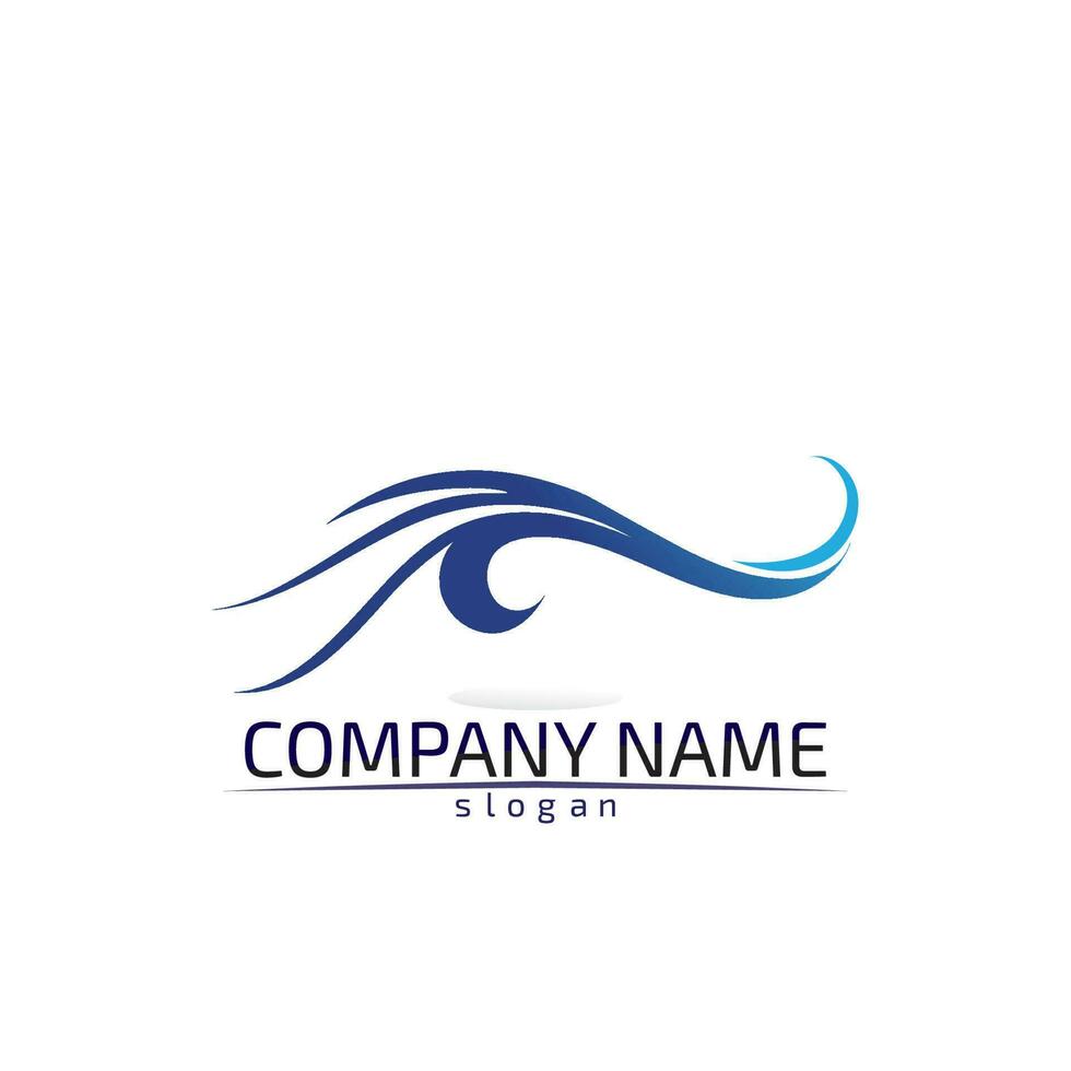 Waves beach logo and symbols template icons app vector